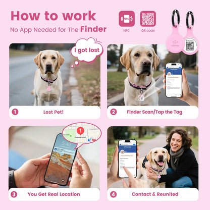 Pawview QR & NFC Dog ID Tag, Personalized Pet Profile, Emergency Contact & Scan Alert, Suitable for Collars and Harnesses Dog Accessories