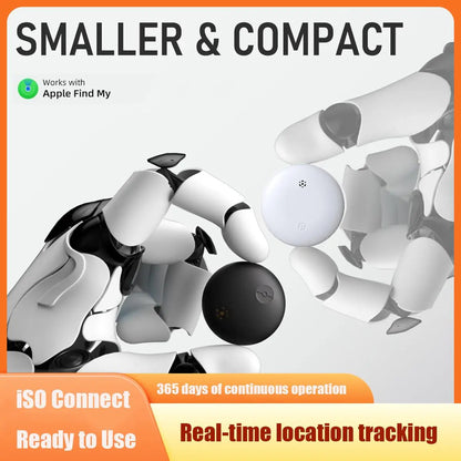 Apple Find My Smart Mini Cat & Dog Pet Tracker, Ios Compatible, Leather Adjustable Collar, Small Medium Large Dogs Puppies