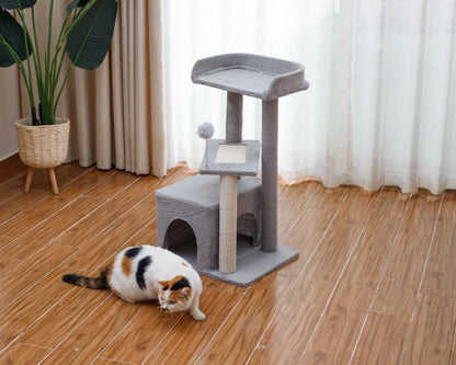 Cat Tree Tower for Indoor Cats, Tall Multi-Level Pet Furniture, Stable Kitty Play House with Sisal